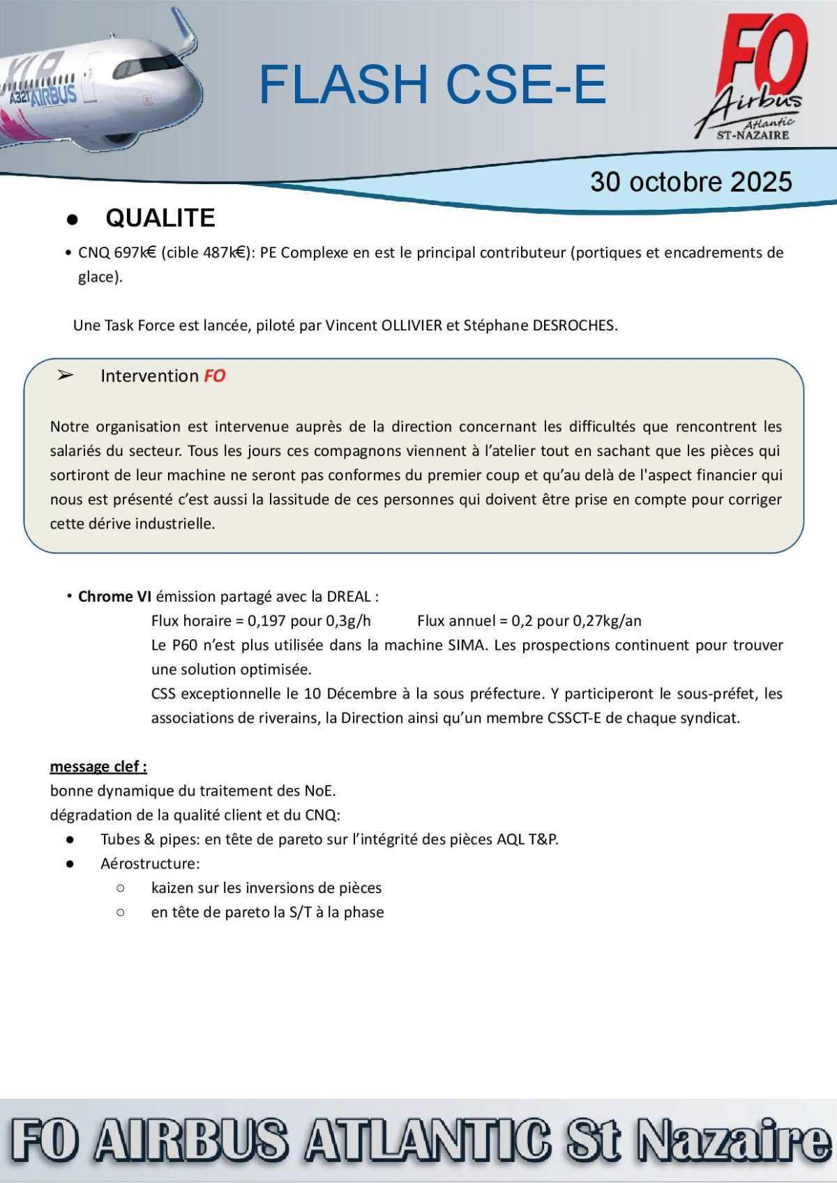 🗓️ Retour sur la réunion CSE-E du 30 octobre 🗓️ Retour sur la réunion CSE-E du 30 octobre