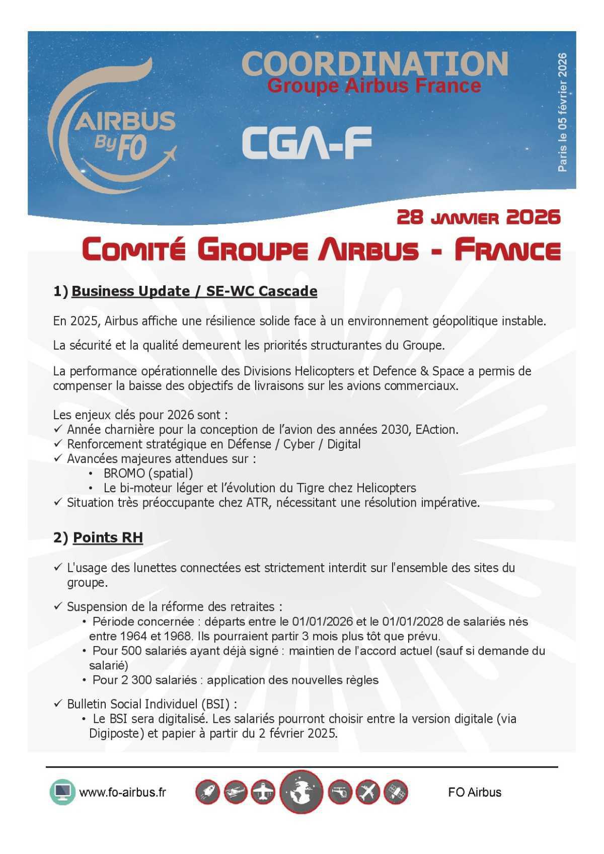 Compte rendu CGAF du 28 janvier 2026