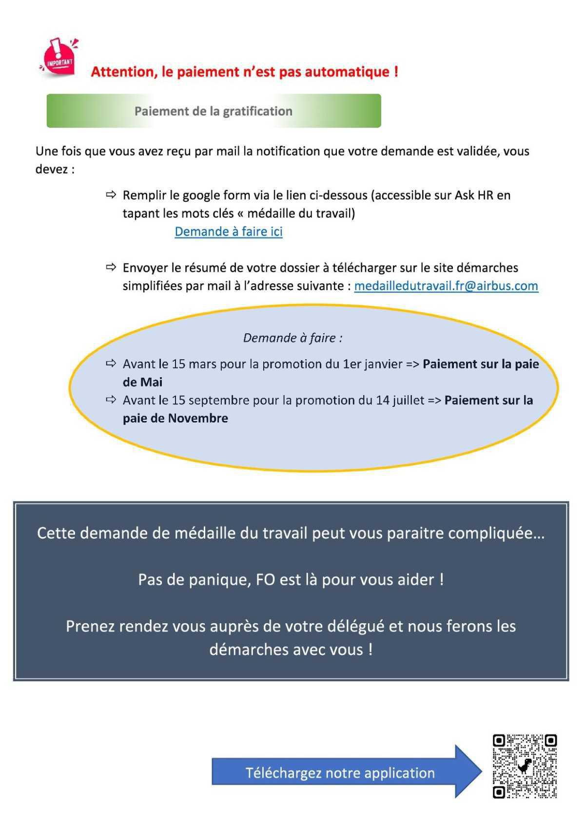 🎖️ Info Médaille du travail 