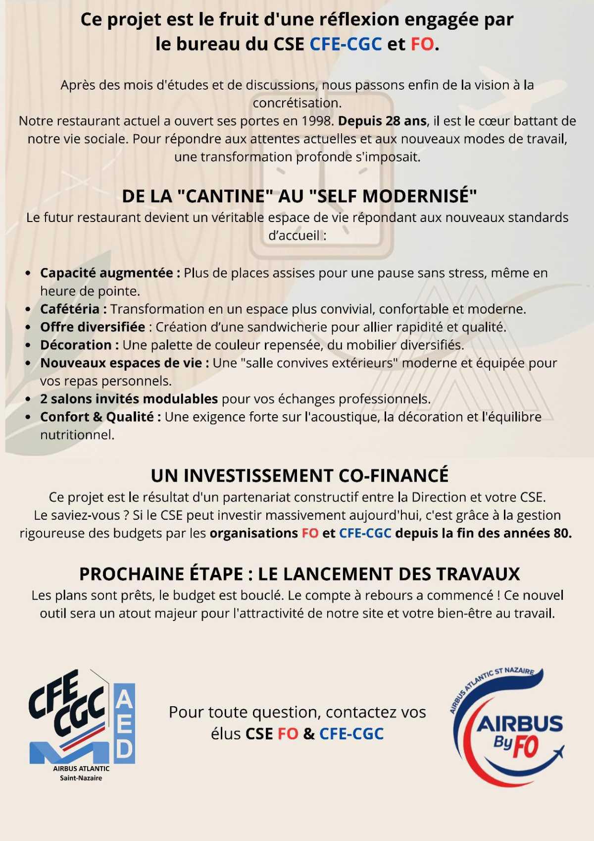 vers un nouveau restaurant d'entreprise