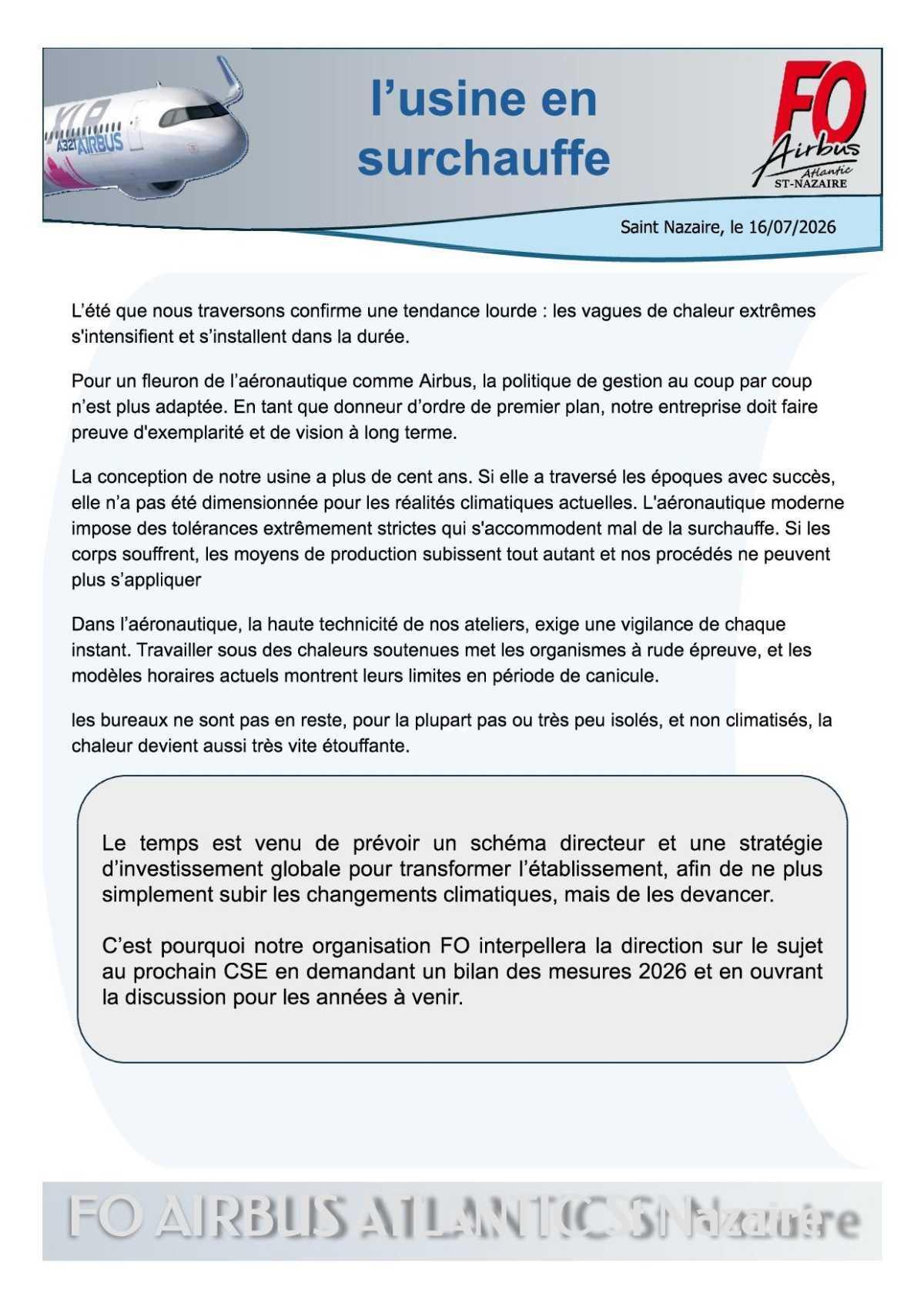 L'usine en surchauffe