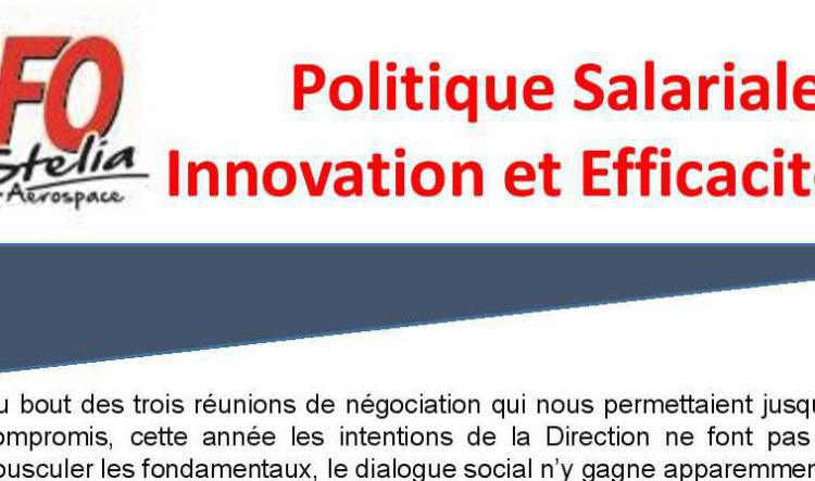 Politique salariale 2019,Innovation et Efficacité Sociale!