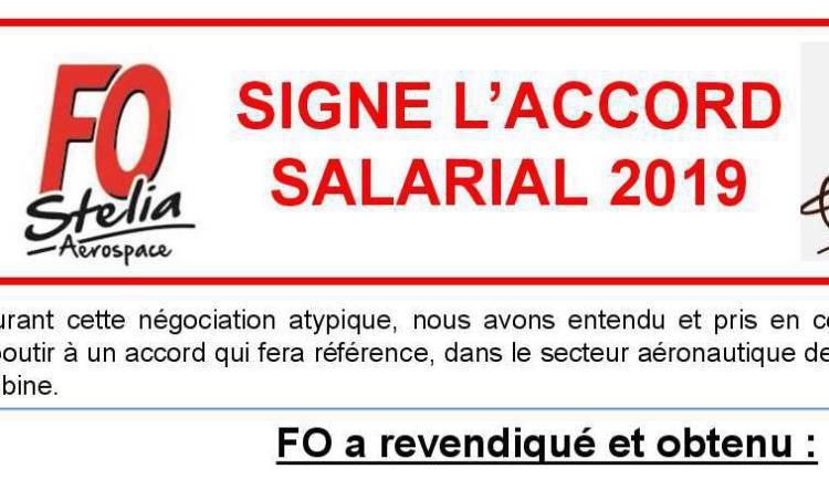 Signature de l'accord salarial 