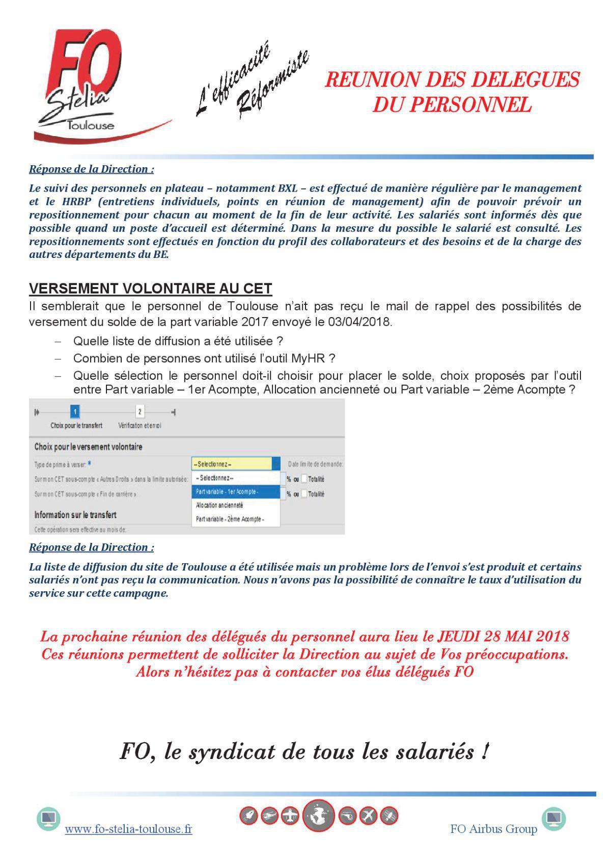 Questions Réponses avec la direction DP mai 2018