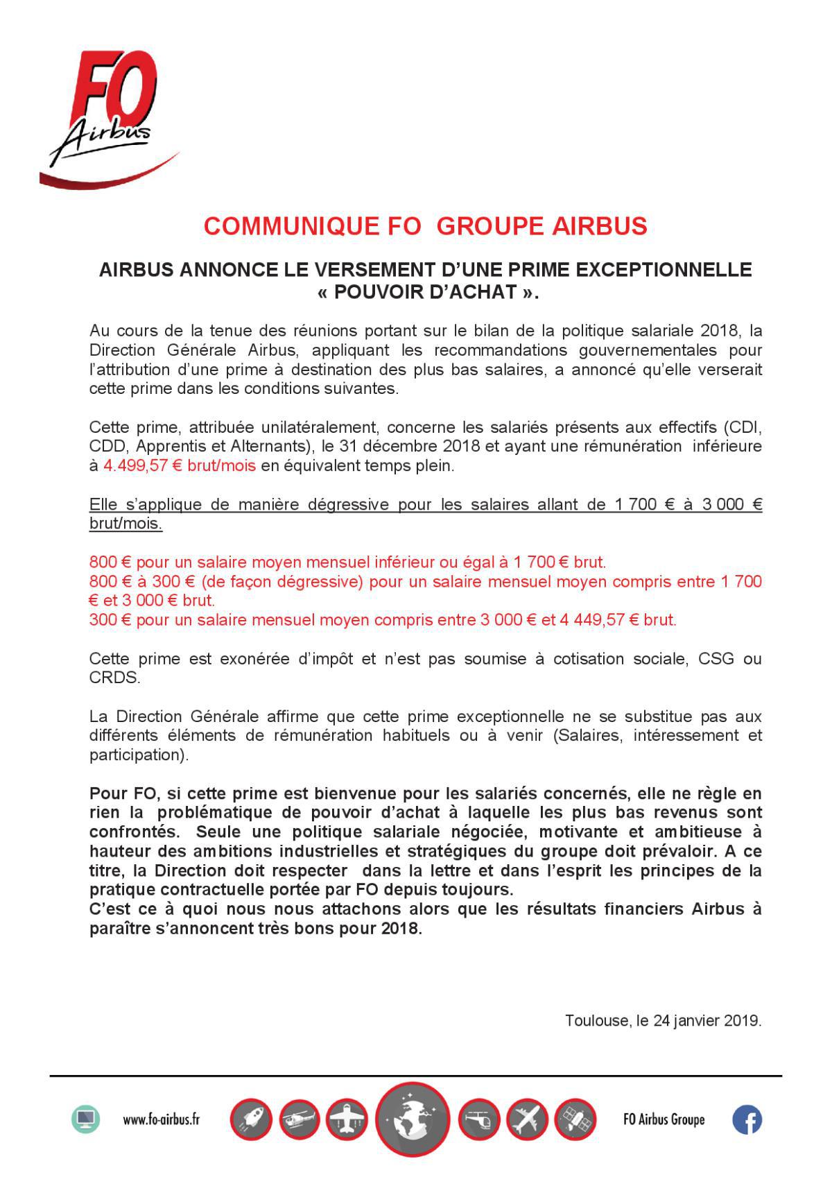 Communiqué Prime Macron Airbus Groupe