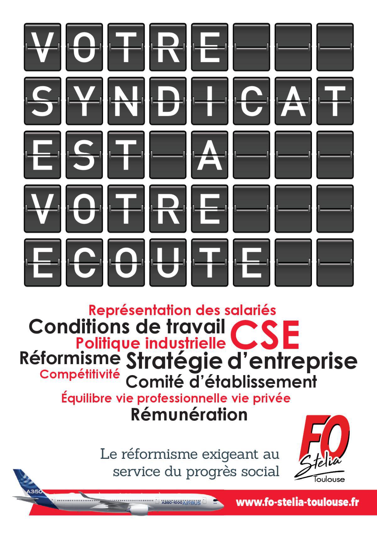 CSE Elections 1er Tract FO STELIA Toulouse