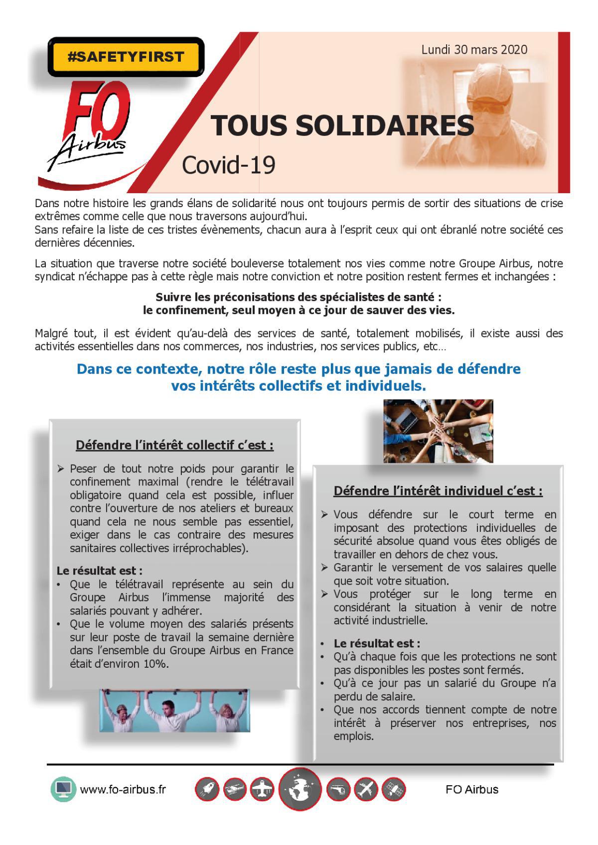 COVID-19 - Tous Solidaires