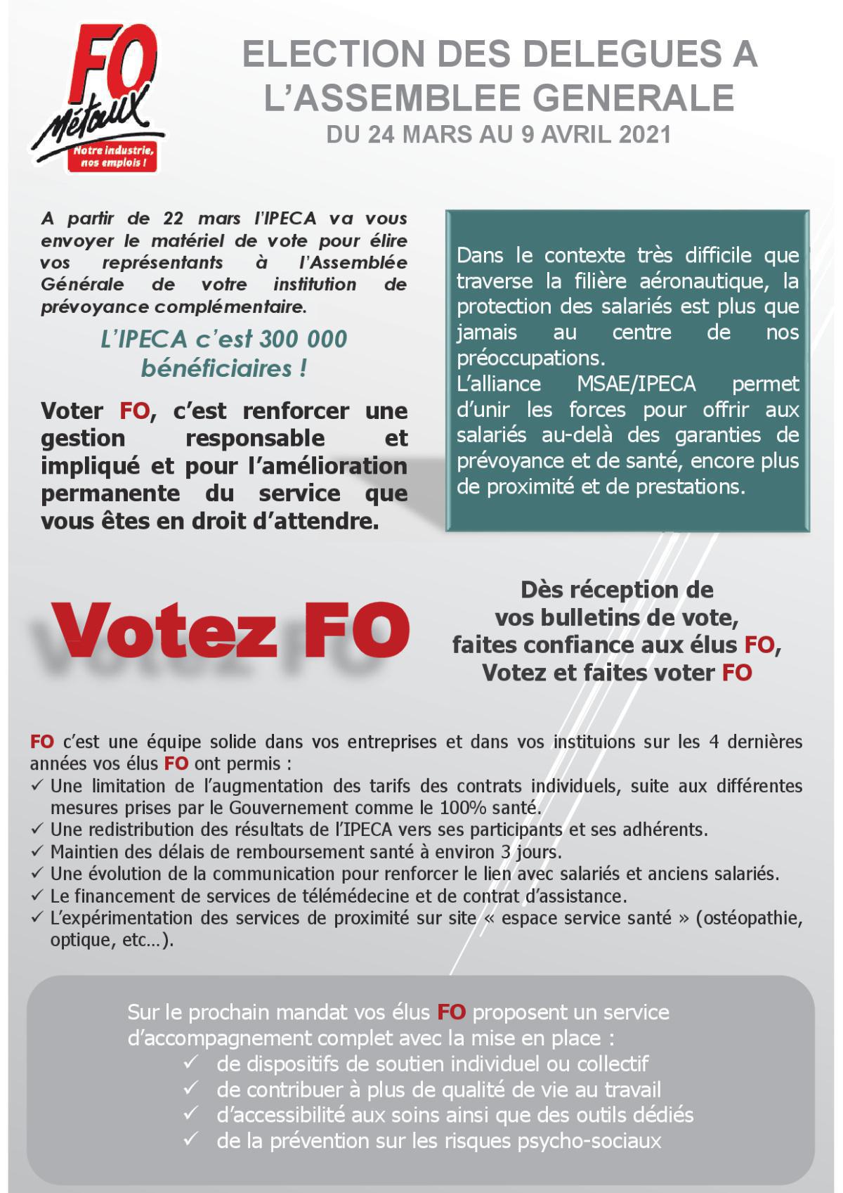 IPECA : Election des délégués à l’Assemblée Générale IPECA : Election des délégués à l’Assemblée Générale
