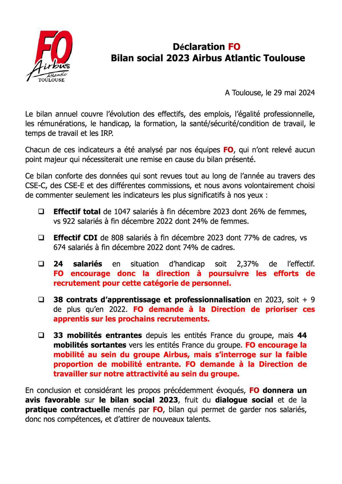 Flash Info : Compte Rendu Partiel du CSE-E du 29 mai 2024