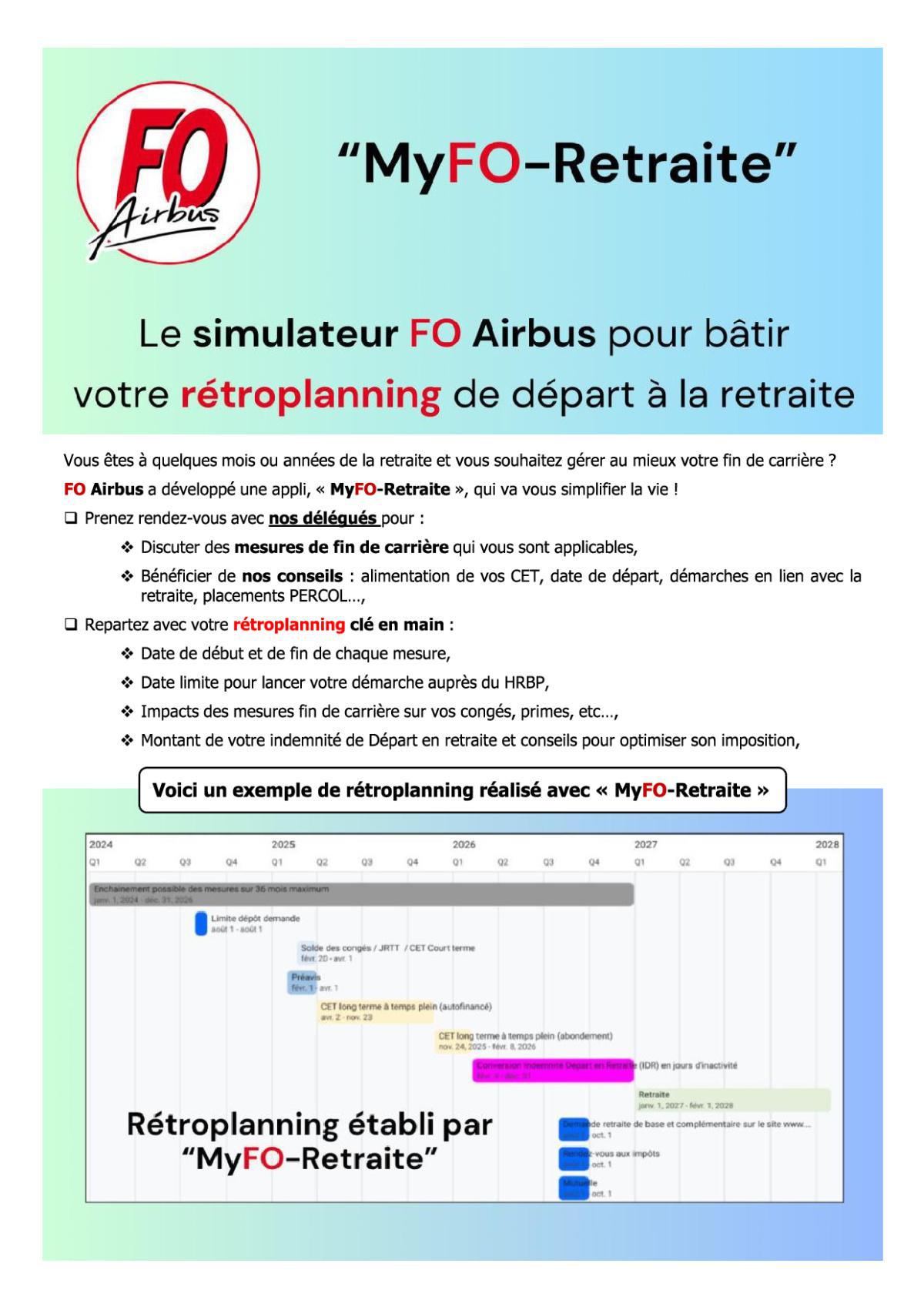 Gérez au mieux votre fin de carrière avec FO : Rétroplanning personnalisé, Conseils......