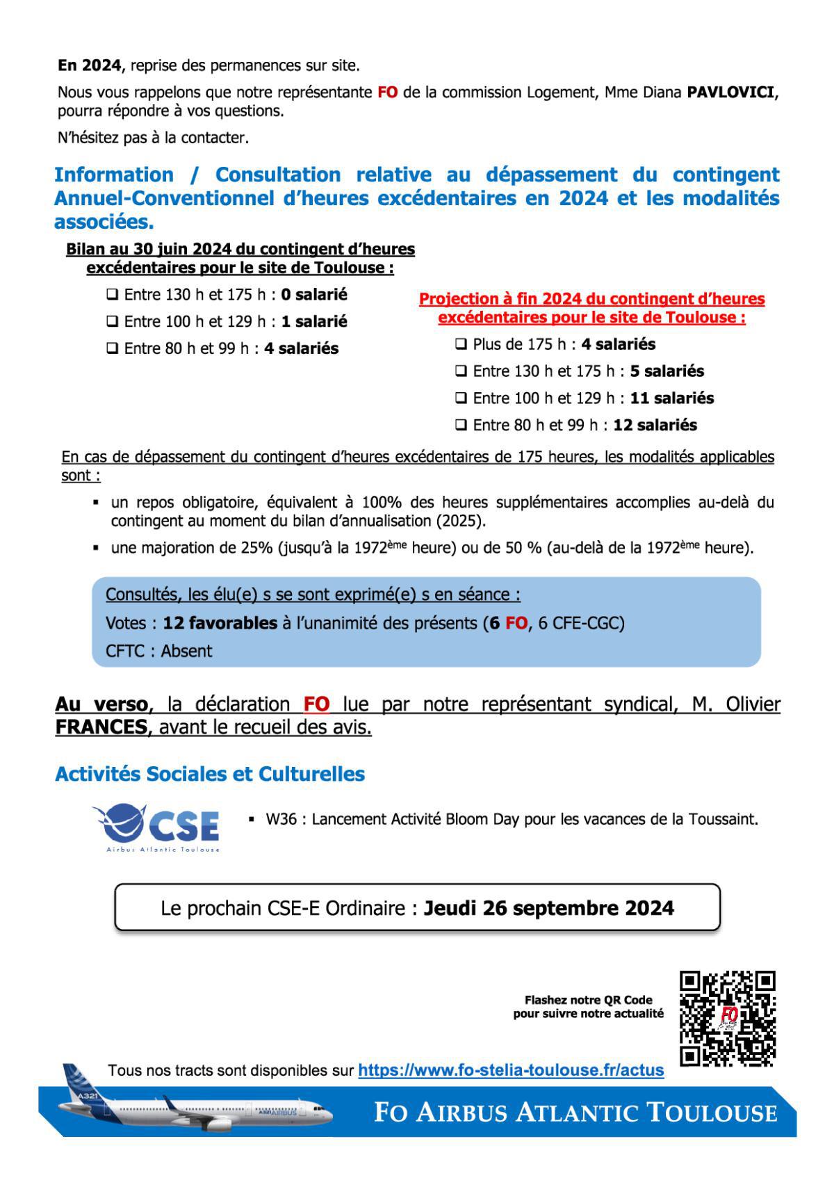 Flash Info : Compte Rendu Partiel des CSE-E du 29 août 2024