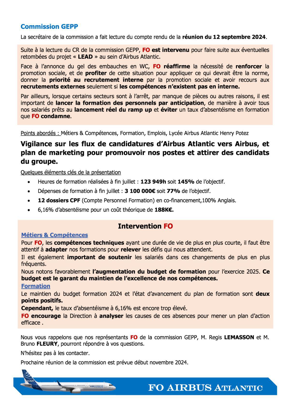 Flash Info : CR Partiel du CSE-C du 17 septembre 2024