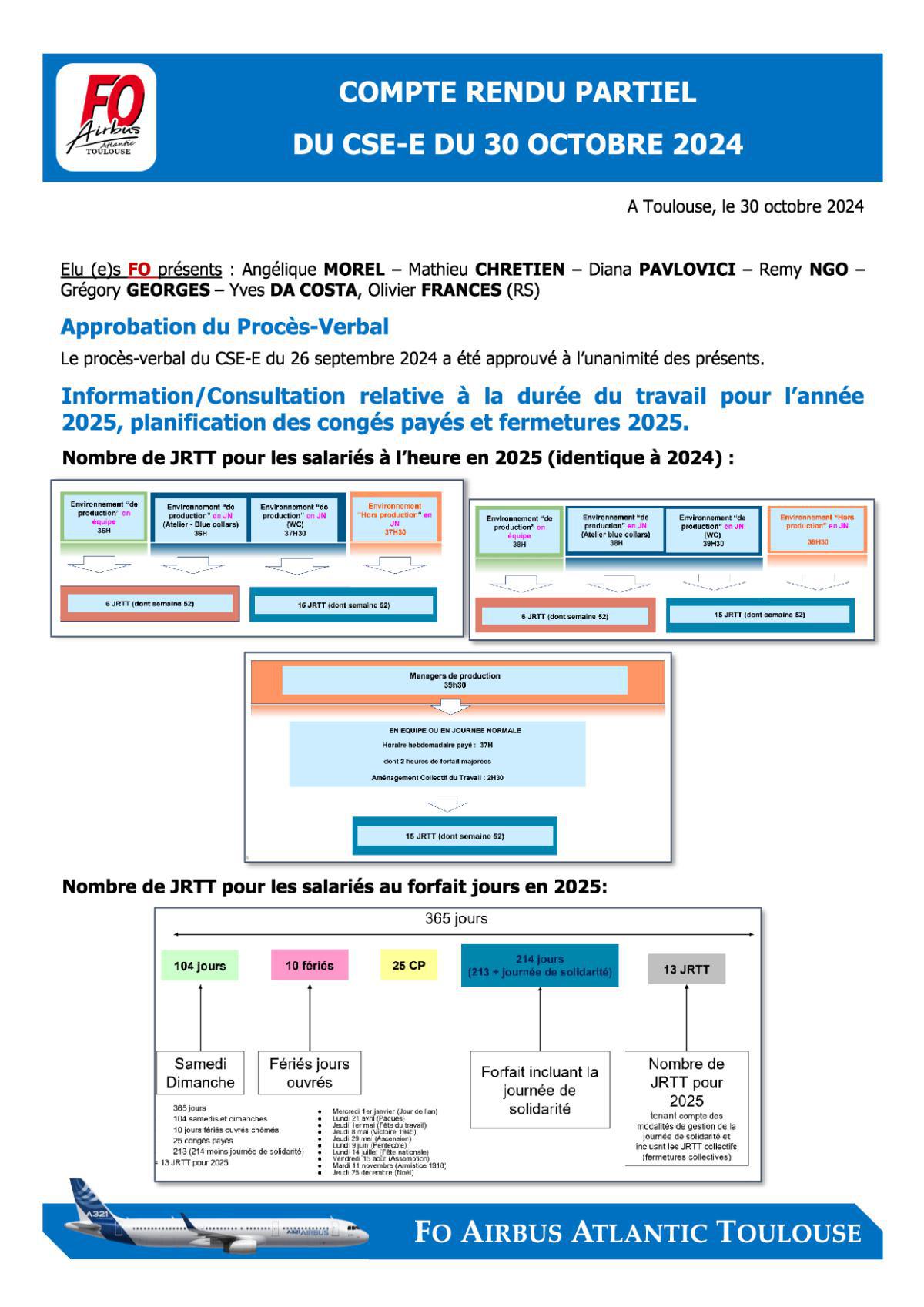 Flash Info : Compte Rendu Partiel du CSE-E du 30 Octobre 2024