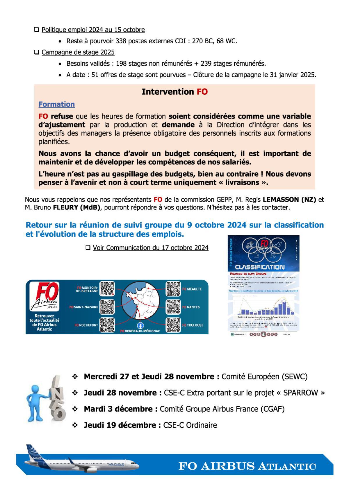 Flash Info : CR Partiel du CSE-C du 15 novembre 2024 