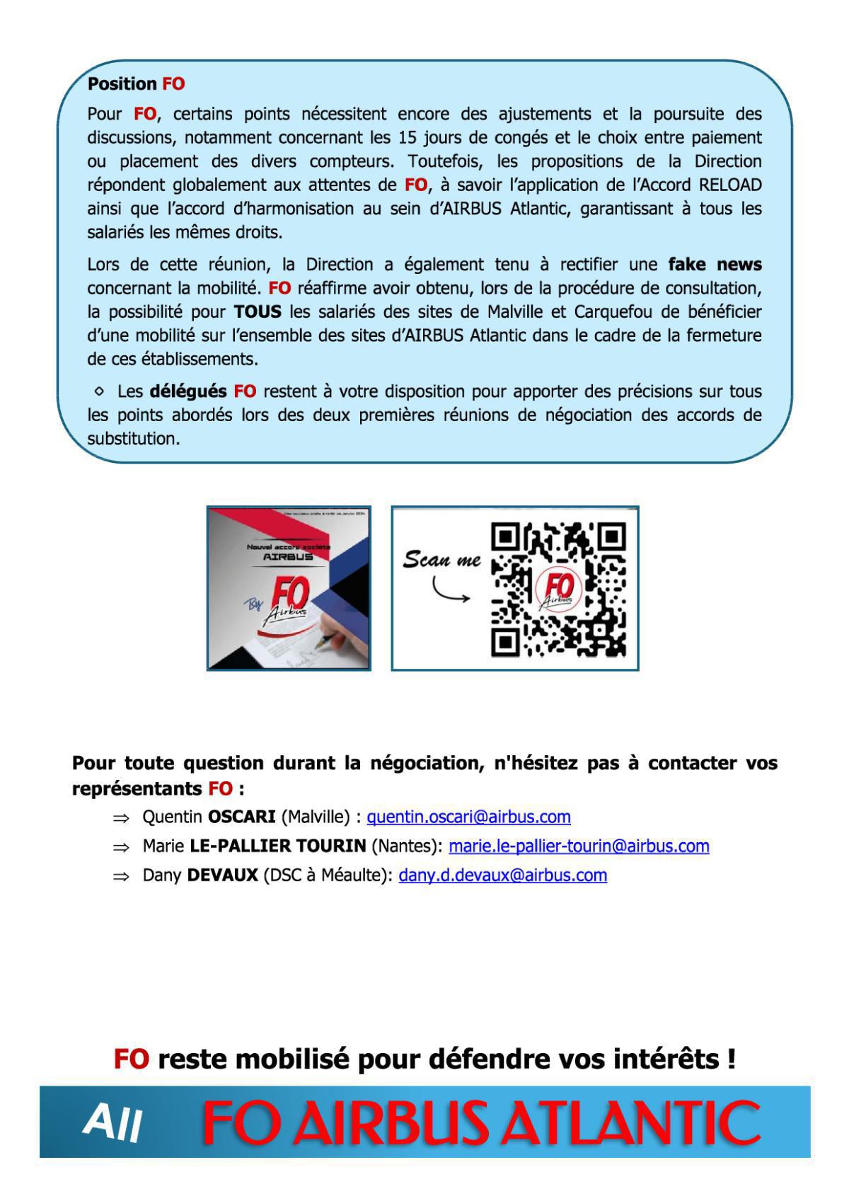Accord de substitution : Acte 2 (Sites de Carquefou et Malville)