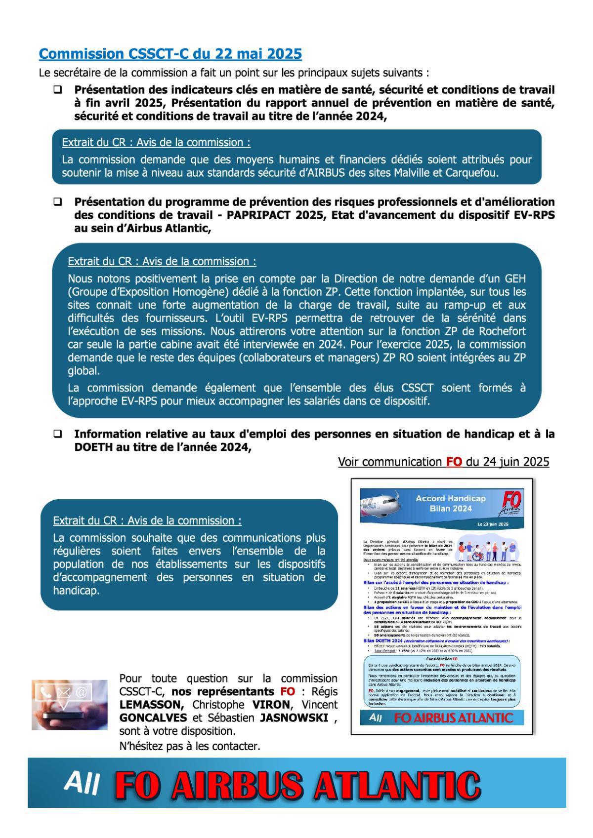 Flash Info : CR Partiel du CSE-C du 26 juin 2025