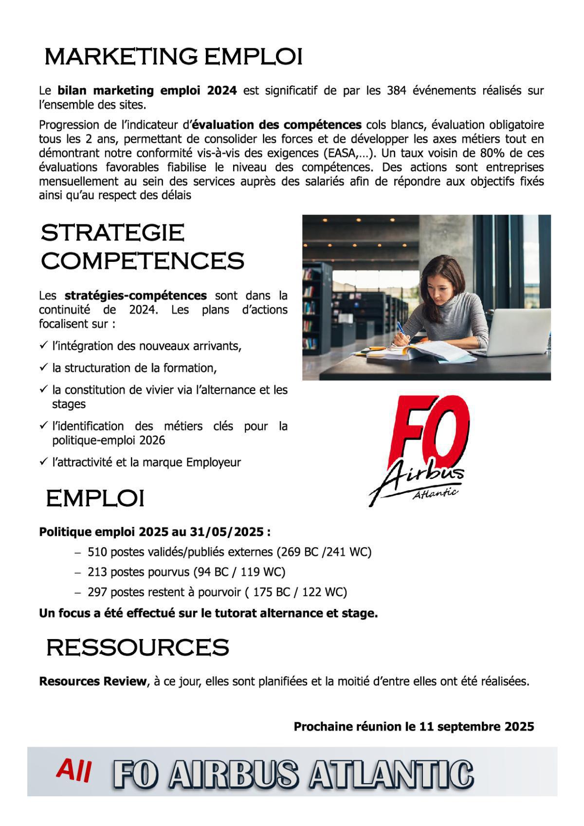 CR succinct GEPP (Gestion des Emplois et Parcours Professionnels) du 17 juin 2025