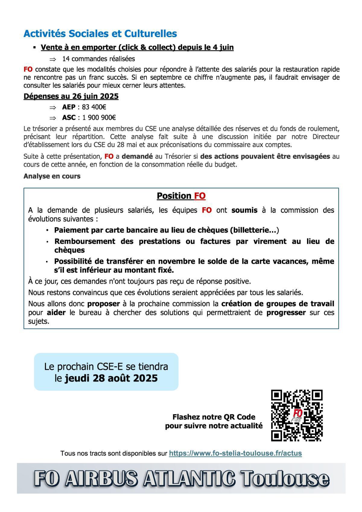 Flash Info : Compte Rendu Partiel du CSE-E du 30 juin 2025