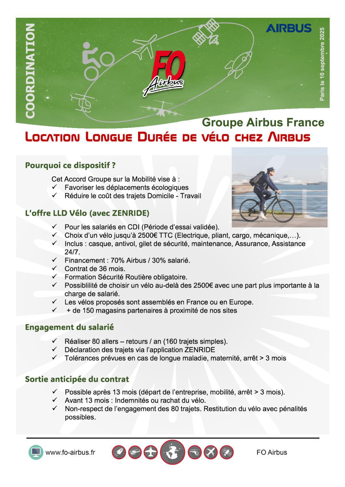 Mobilité Domicile - Travail : Location Longue Durée de vélo chez Airbus