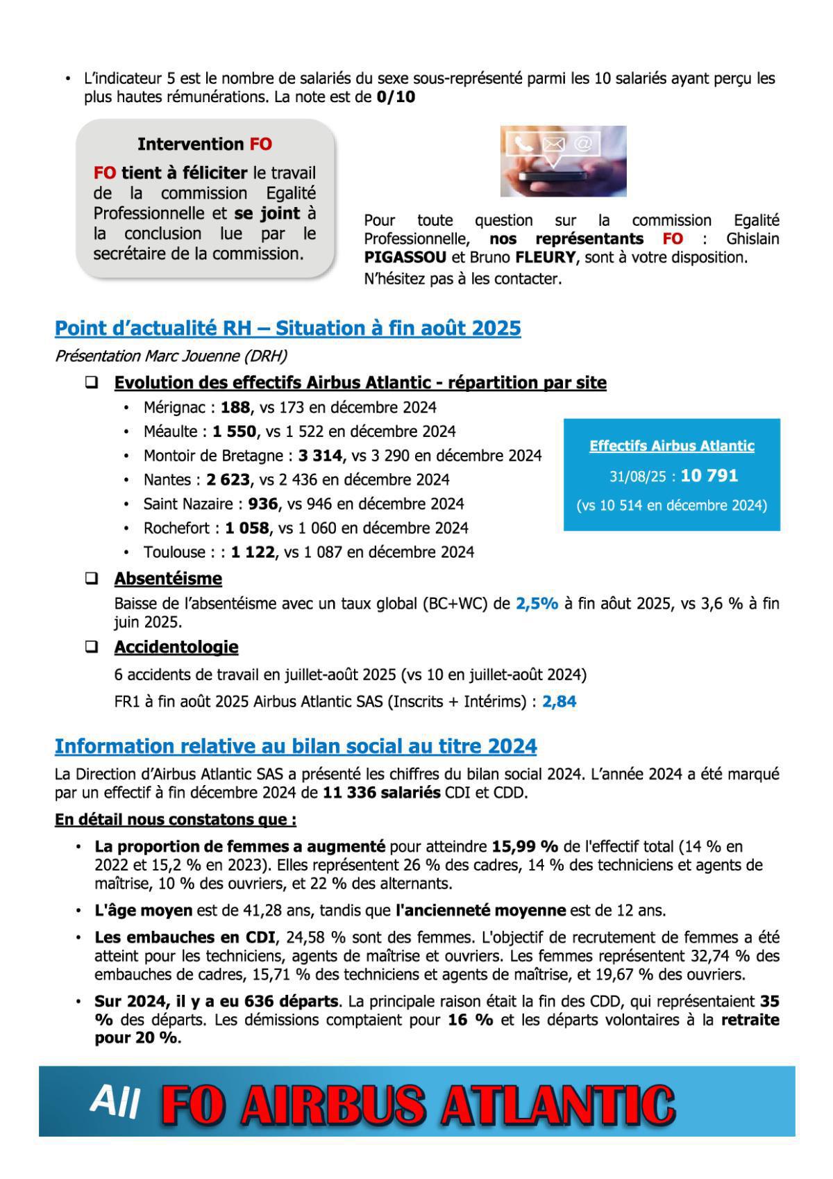 Flash Info : CR Partiel du CSE-C Ordinaire du 18 septembre 2025