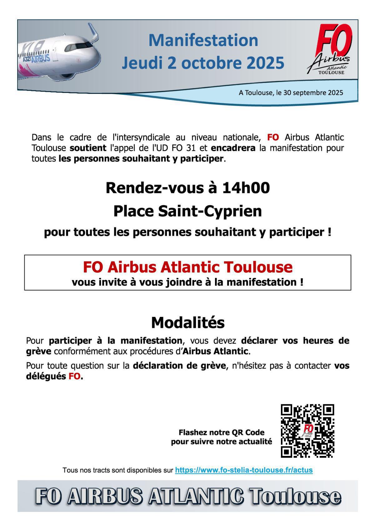 Manifestation du Jeudi 2 Octobre 2025