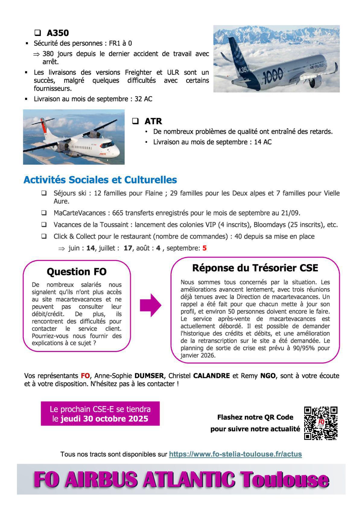 Flash Info : Compte Rendu Partiel du CSE-E du 25 septembre 2025