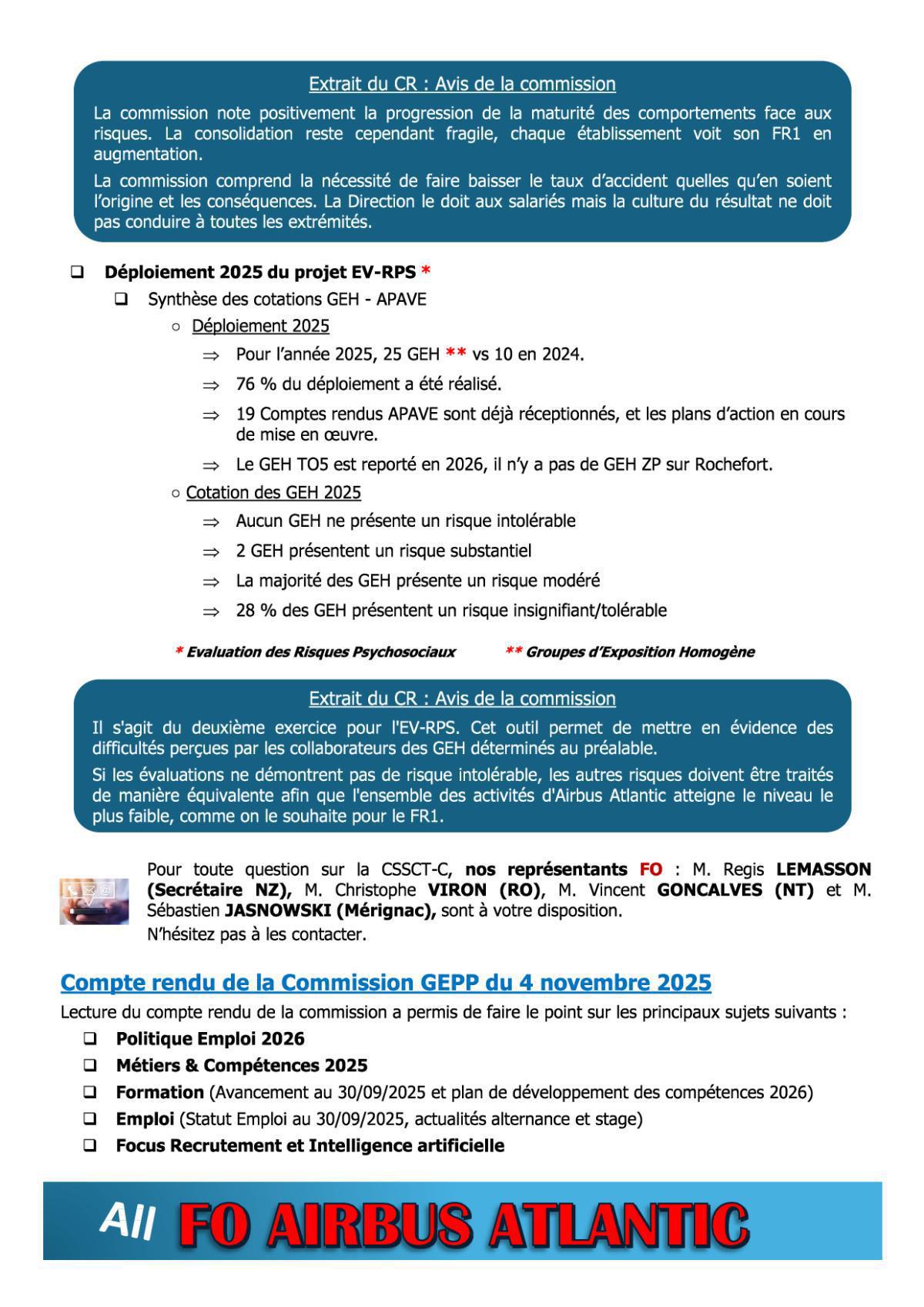 Flash Info : CR Partiel du CSE-C Ordinaire du 14 novembre 2025