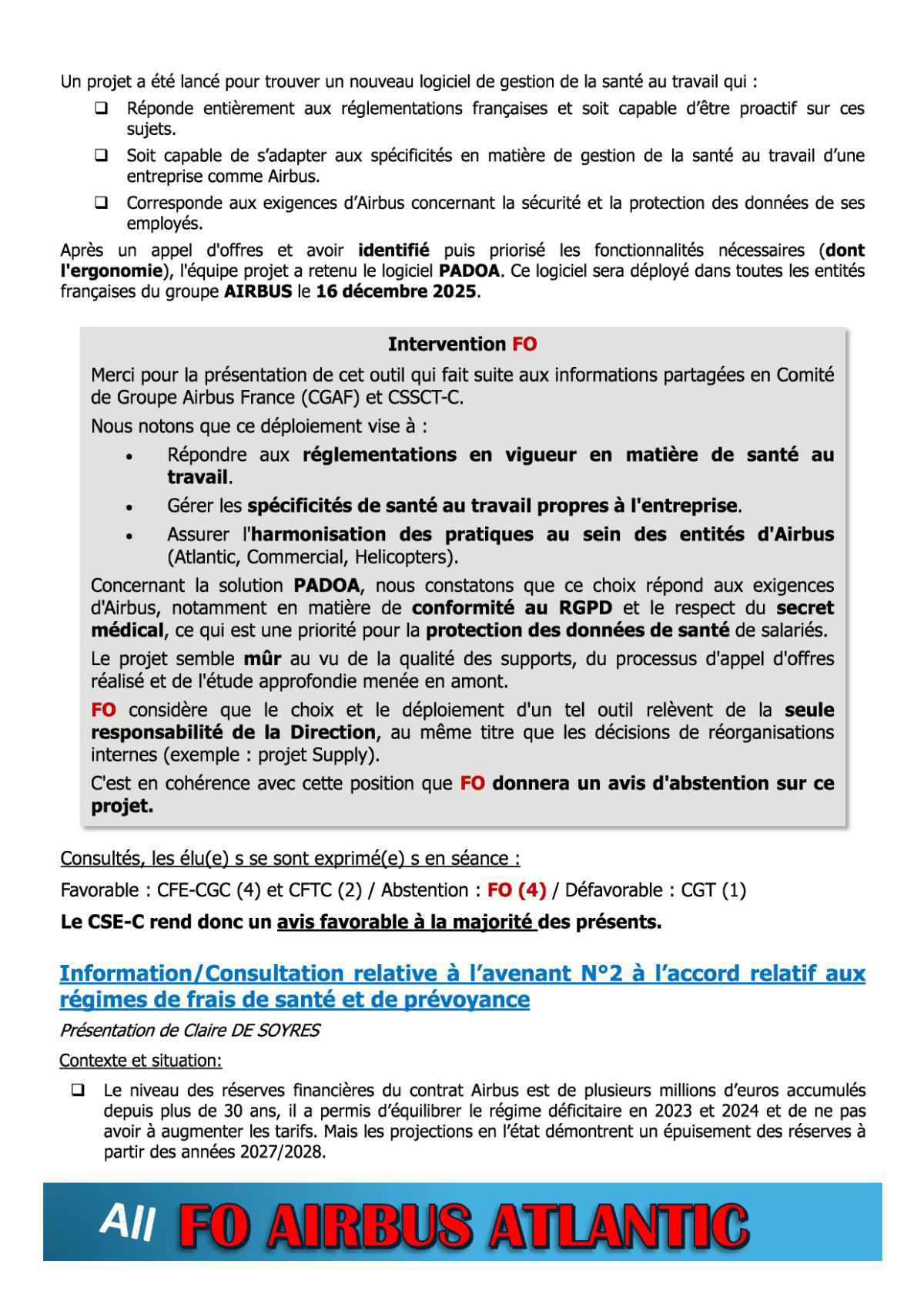 Flash Info : CR Partiel du CSE-C Ordinaire du 14 novembre 2025