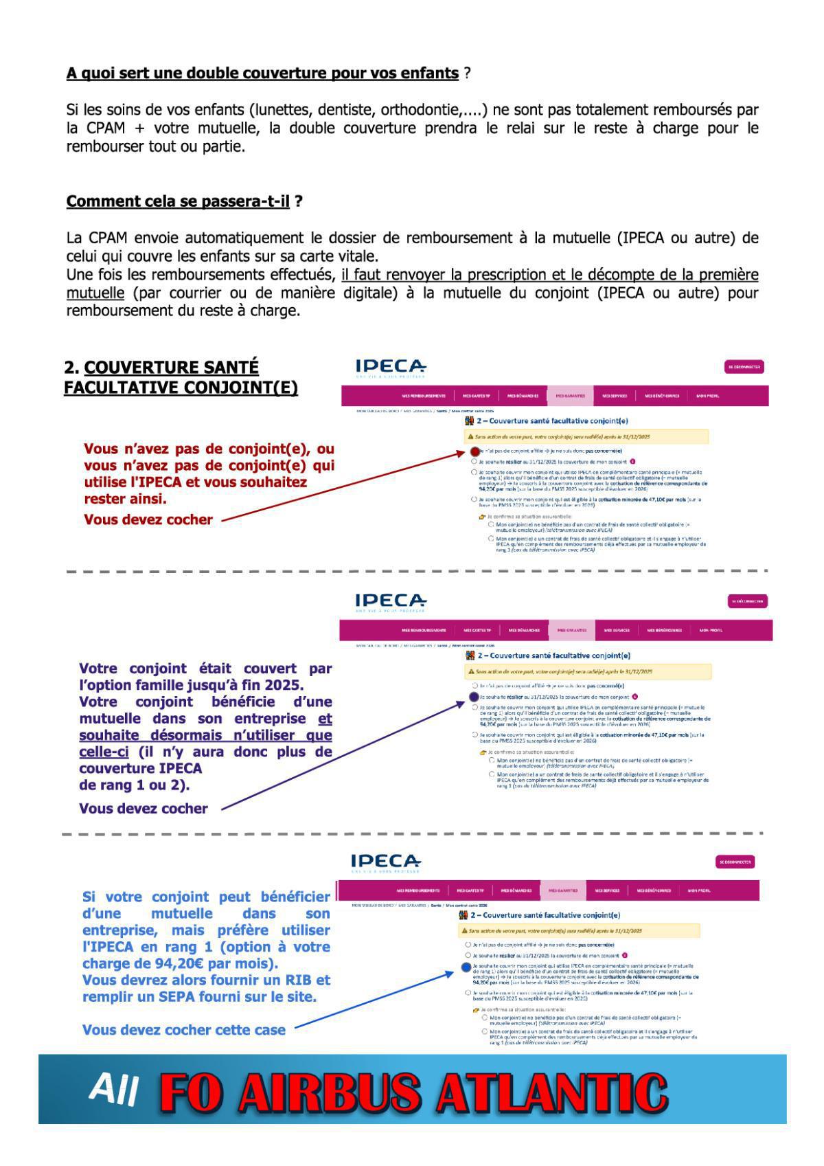 Mutuelle IPECA 2026 : Le Tuto de FO (action à faire avant le 31/12/2025)