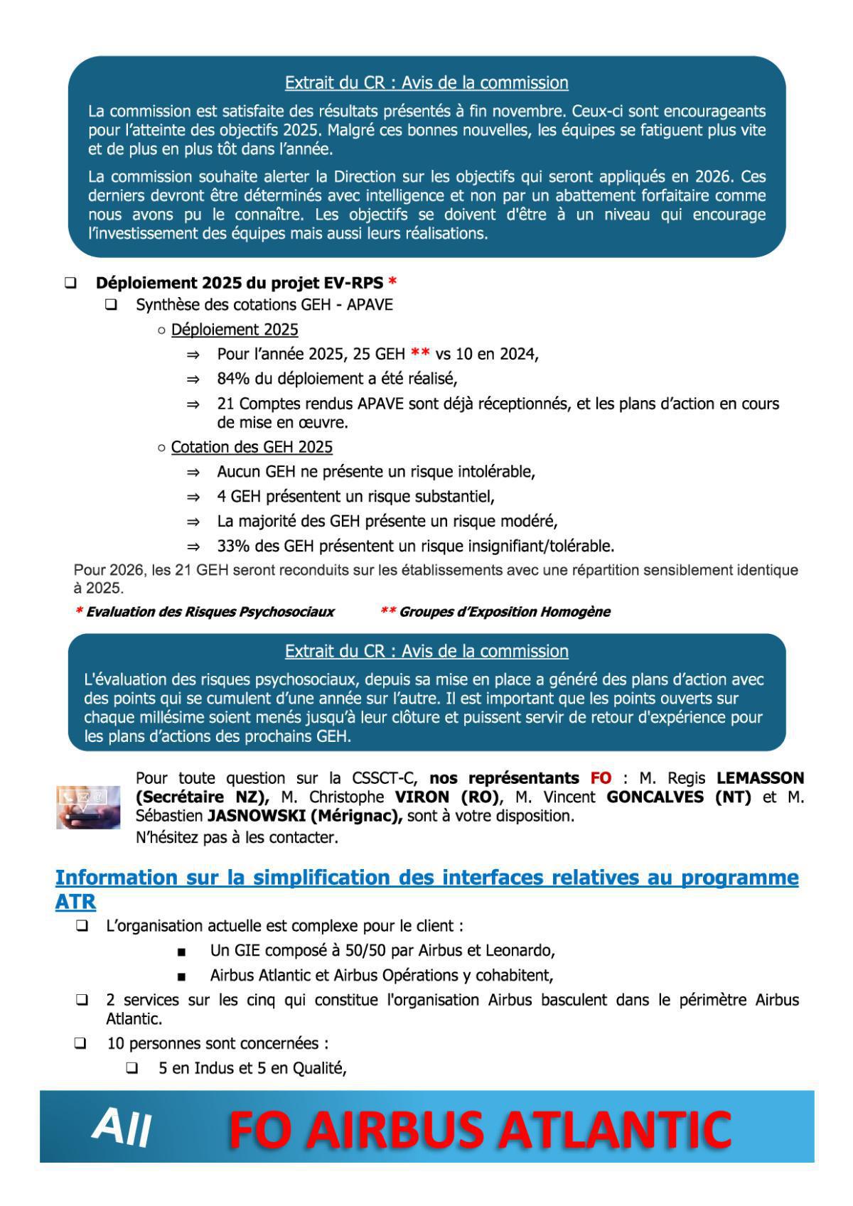 Flash Info : CR Partiel du CSE-C Ordinaire du 18 Décembre 2025