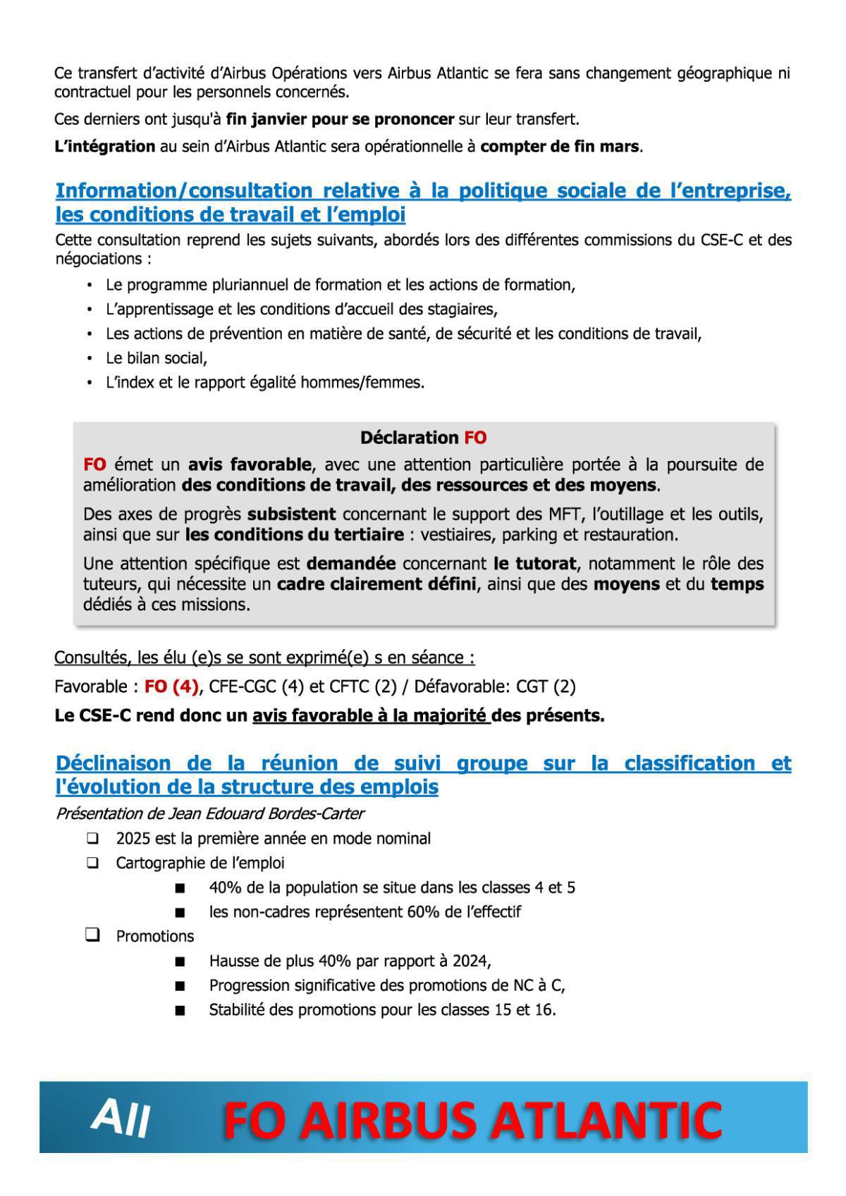 Flash Info : CR Partiel du CSE-C Ordinaire du 18 Décembre 2025