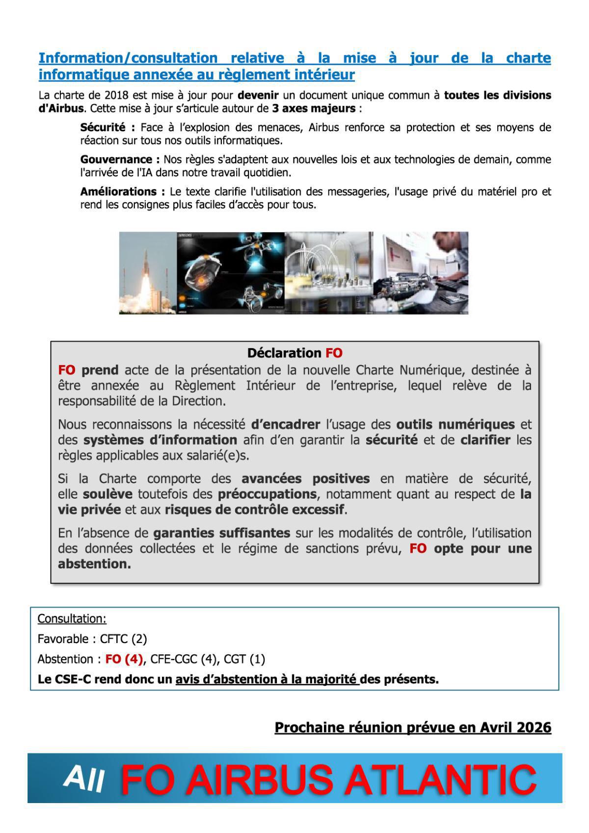 Flash Info : CR Partiel du CSE-C Ordinaire du 6 février 2026