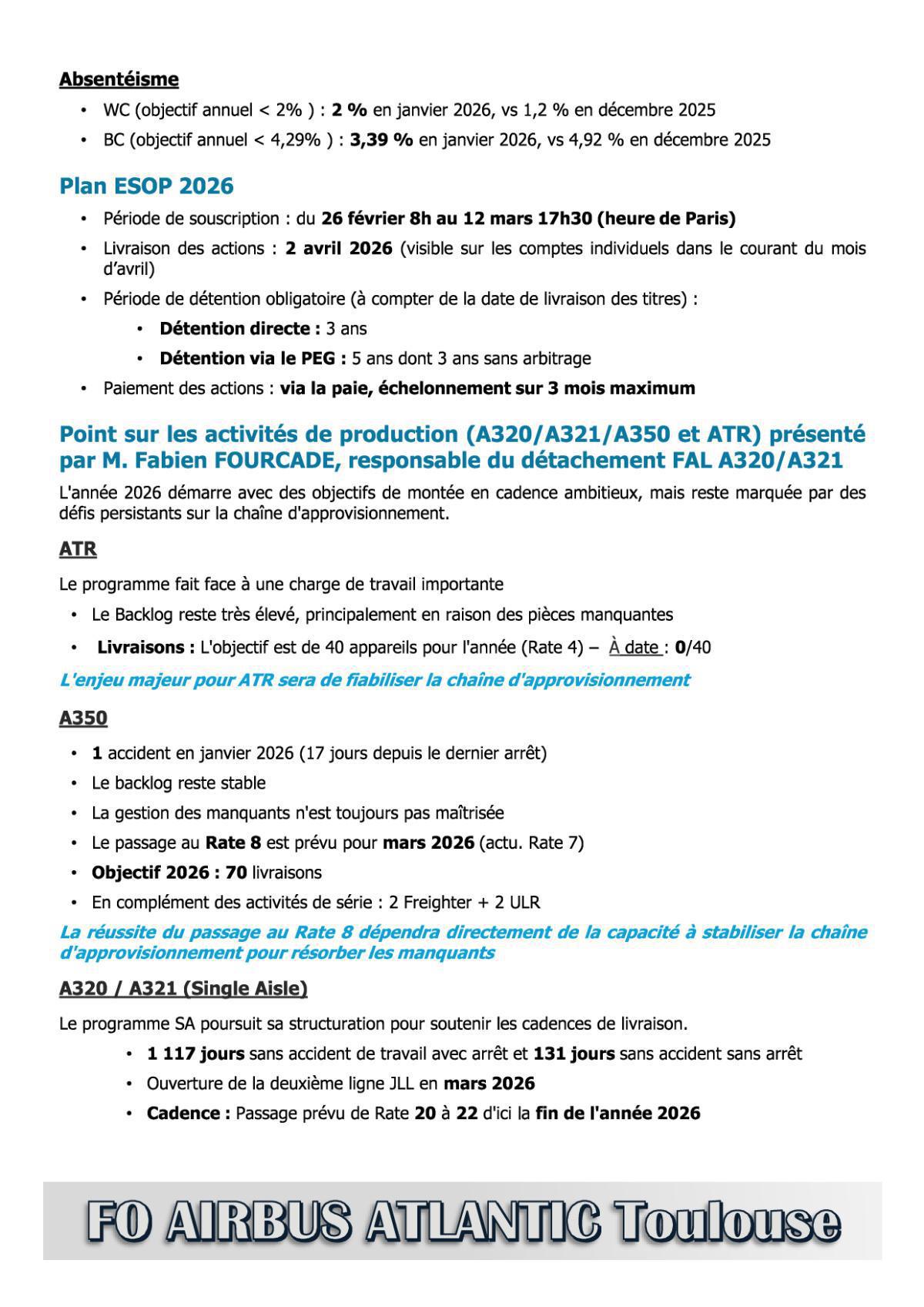 Flash Info : Compte Rendu Partiel du CSE-E du 26 février 2026