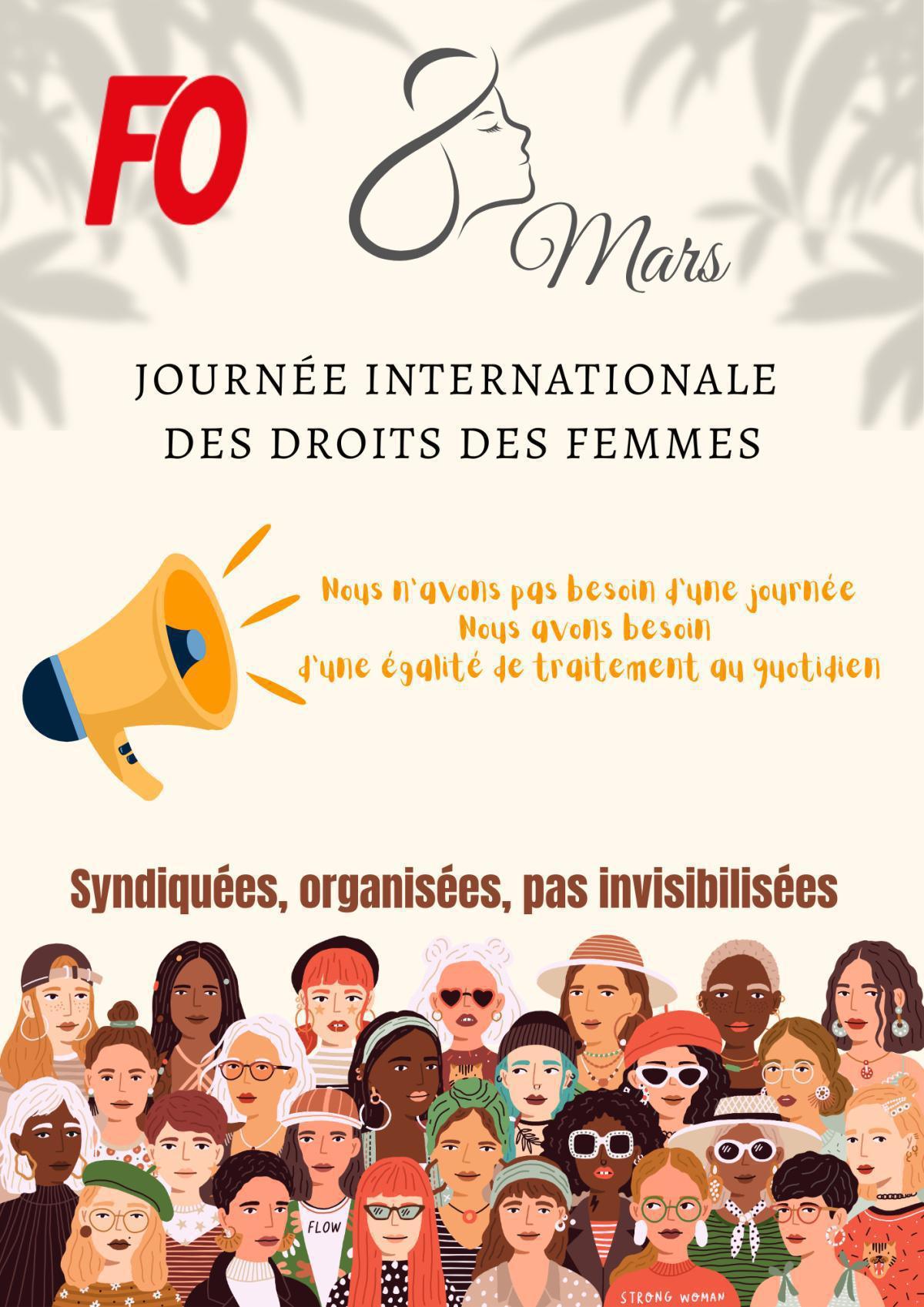 Dimanche 8 mars 2026, Journée Internationale des Droits des Femmes