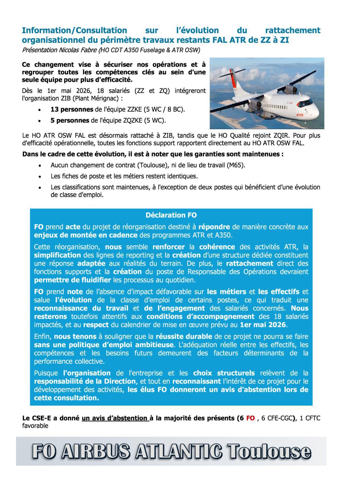 Flash Info : Compte Rendu Partiel du CSE-E du 26 mars 2026