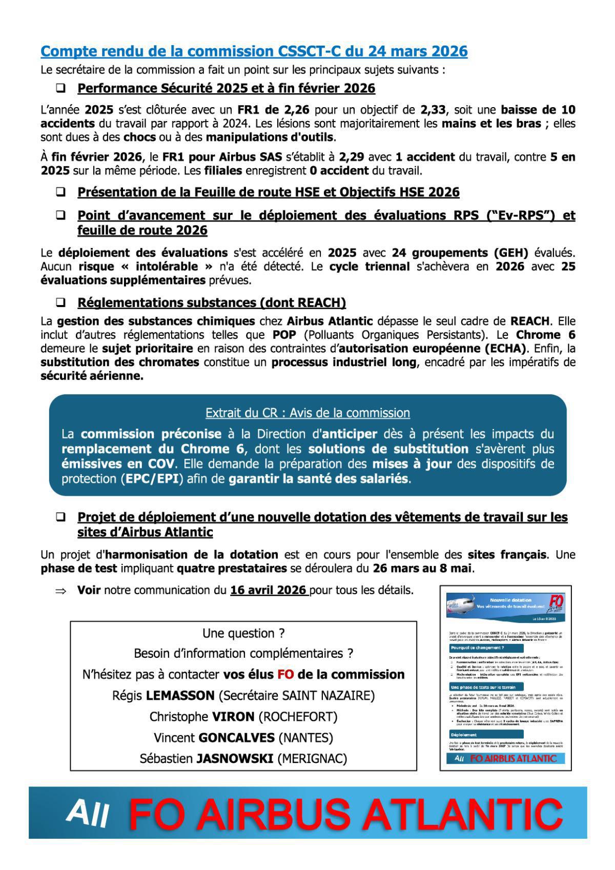 Flash Info : CR Partiel du CSE-C Ordinaire du 8 avril 2026