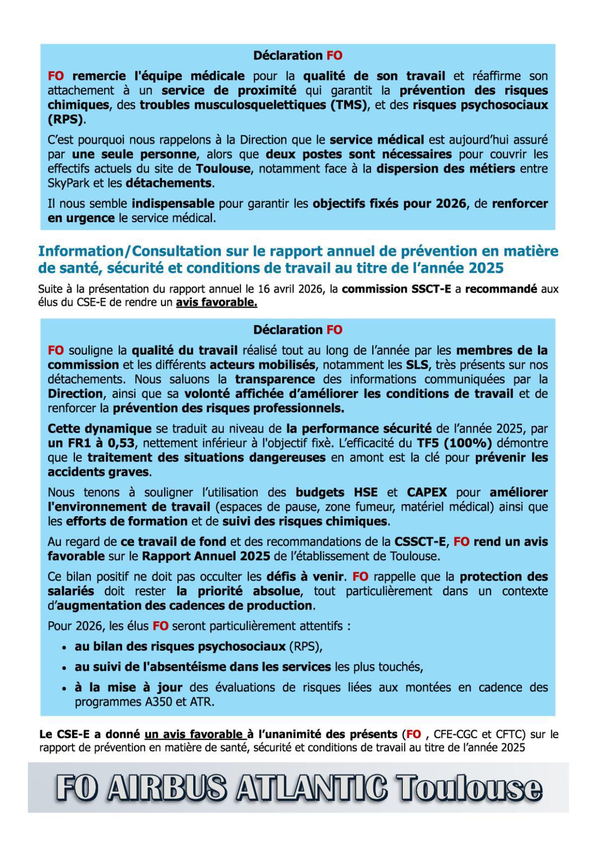 Flash Info : Compte Rendu Partiel du CSE-E du 30 avril 2026