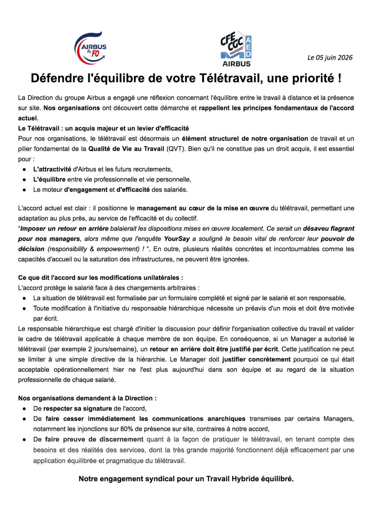 Défendre l'équilibre de votre Télétravail, une priorité !
