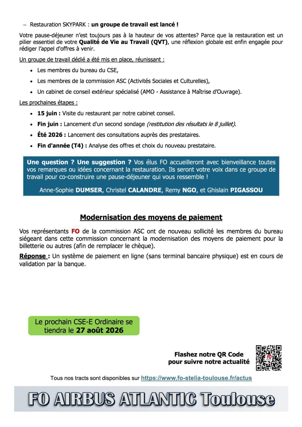 Flash Info : Compte Rendu Partiel du CSE-E du 25 juin 2026