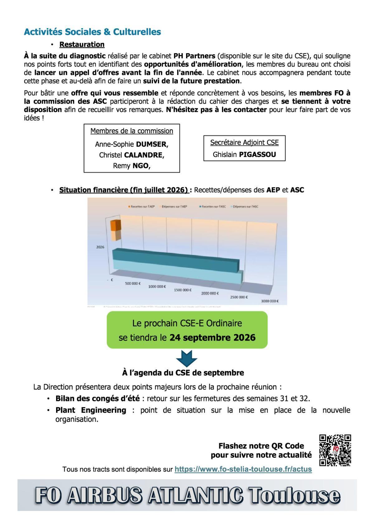 Flash Info : Compte Rendu Partiel du CSE-E du 27 août 2026