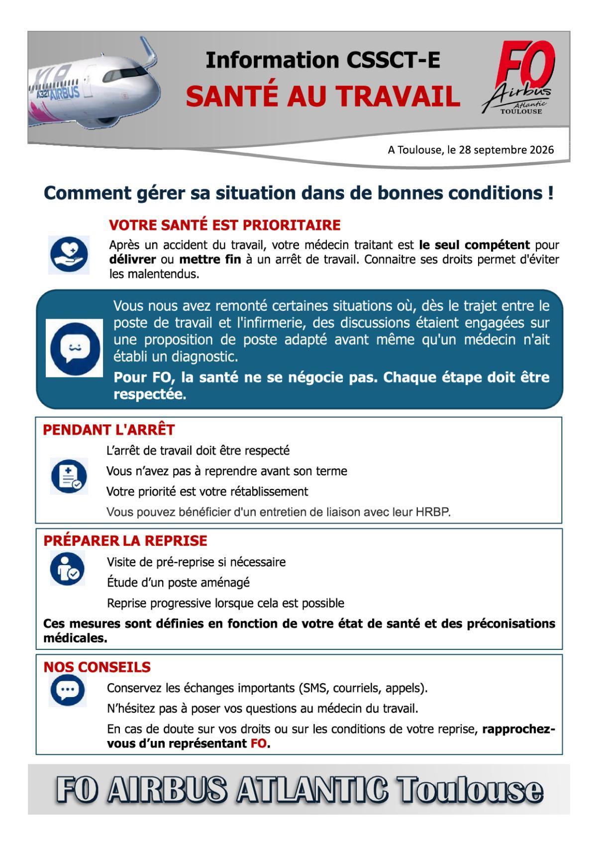 CSSCT-E : Santé au Travail
