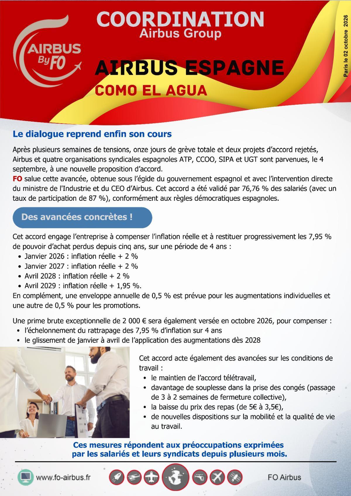 Airbus Espagne : Le dialogue reprend enfin son cours !