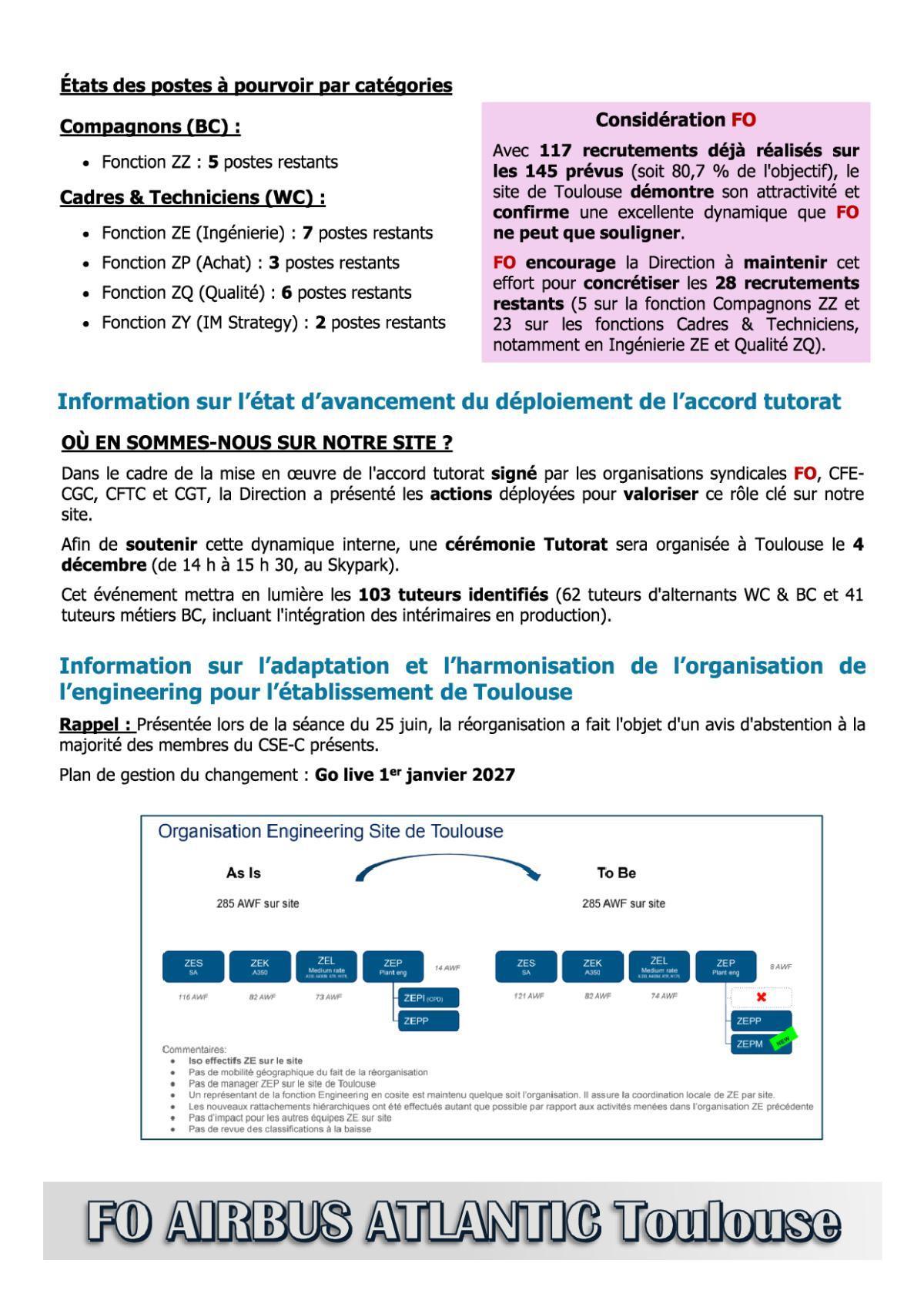 Flash Info : Compte Rendu Partiel du CSE-E du 24 septembre 2026