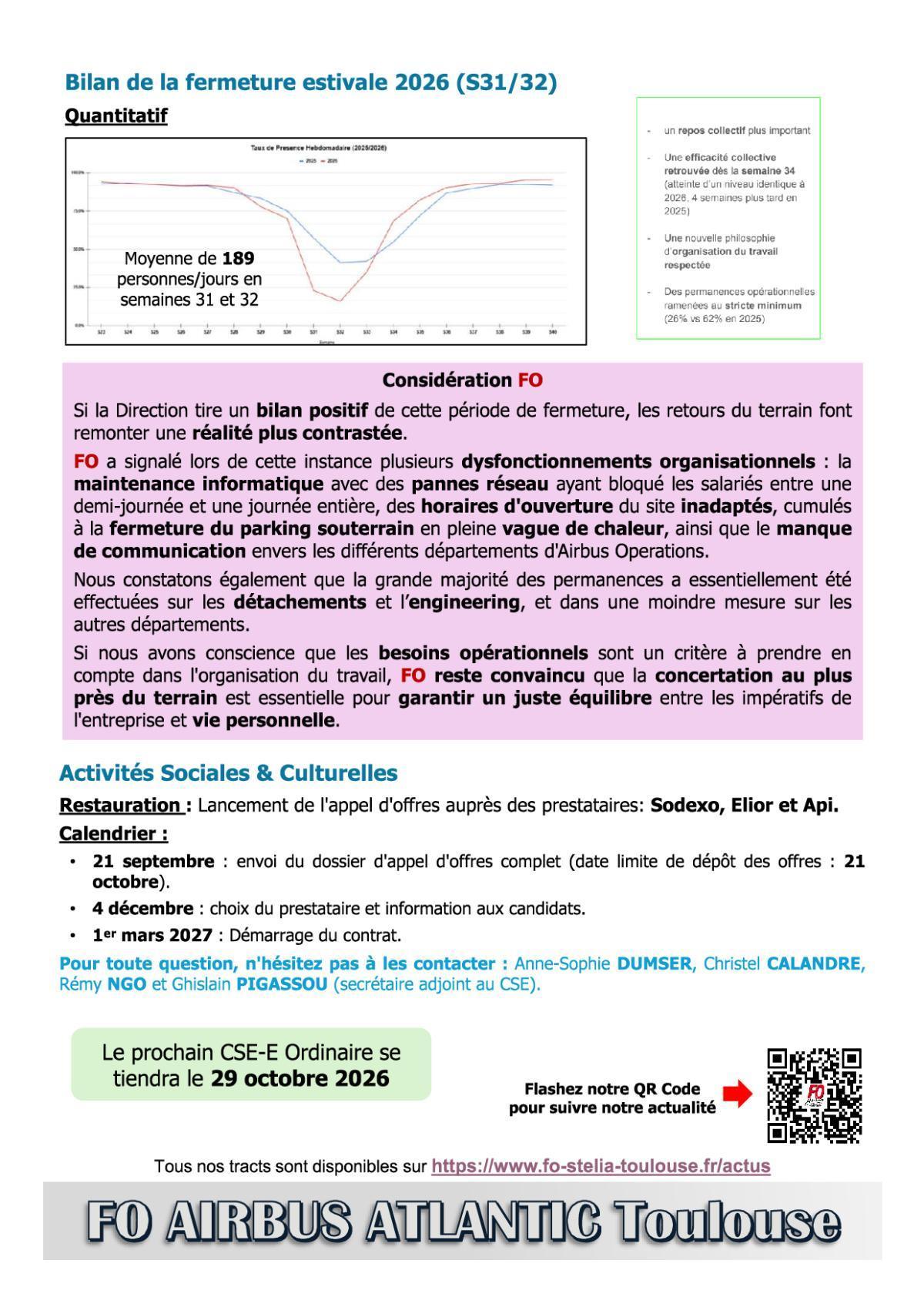 Flash Info : Compte Rendu Partiel du CSE-E du 24 septembre 2026