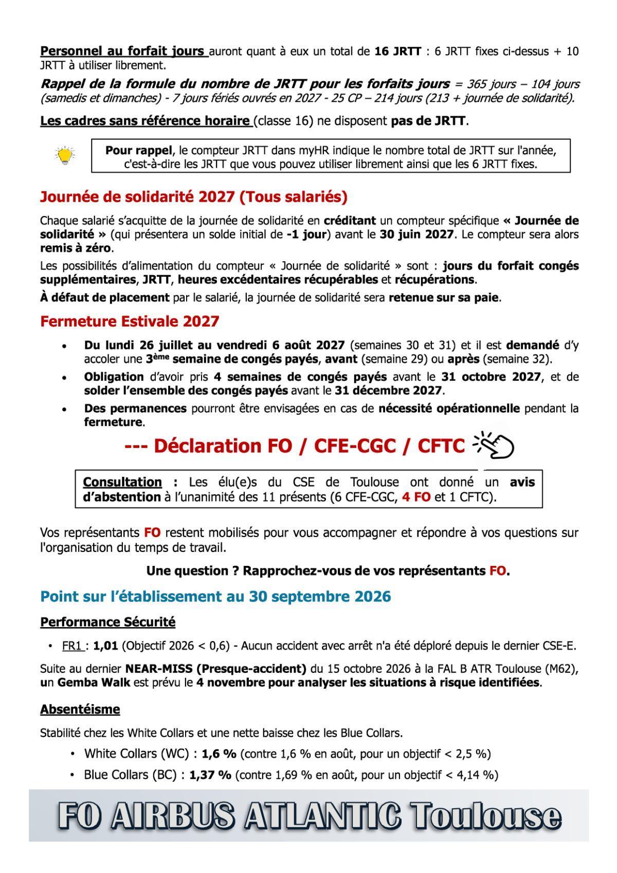 Flash Info : Compte Rendu Partiel du CSE-E du 29 octobre 2026