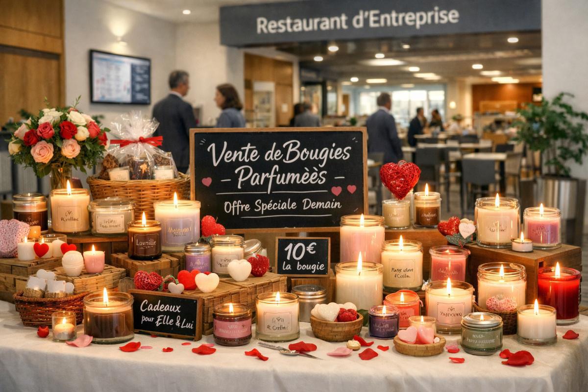 Expo-vente de bougies.