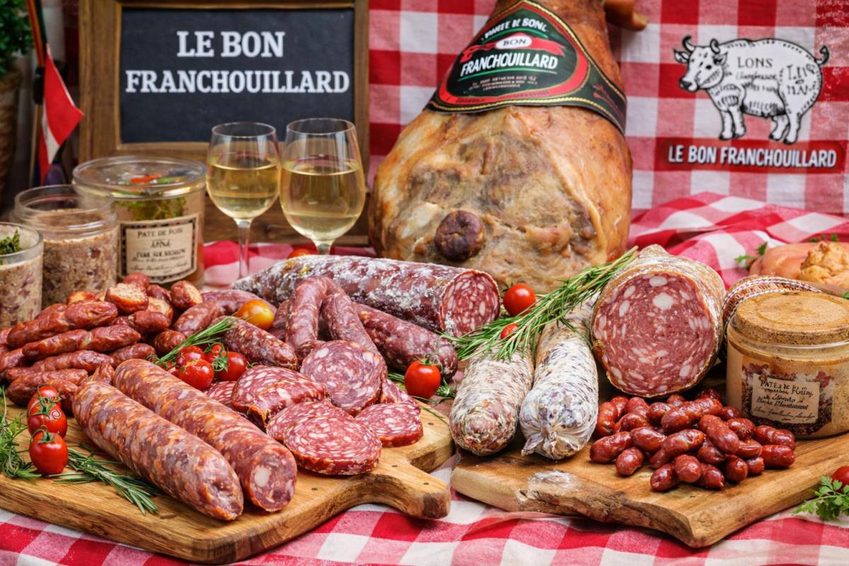 Expo-vente de charcuterie artisanale.