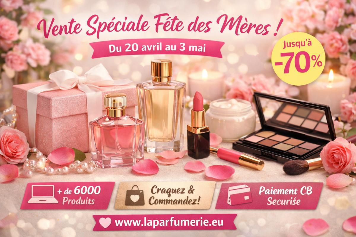Parfums, vente spéciale fête des mères! Parfums, vente spéciale fête des mères!