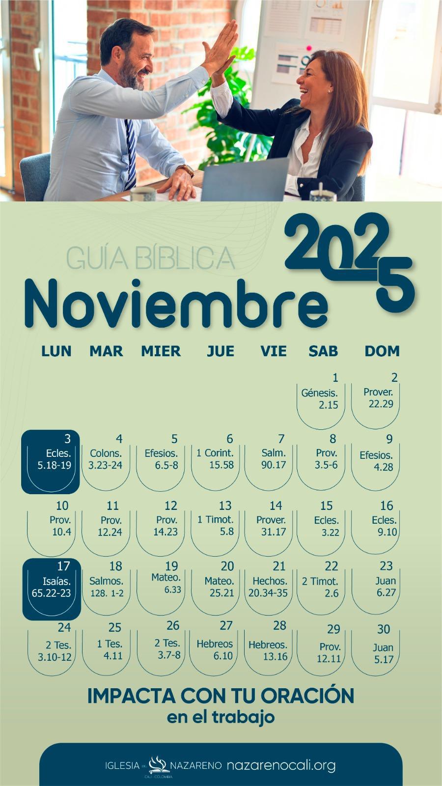 Guía Bíblica Noviembre de 2025