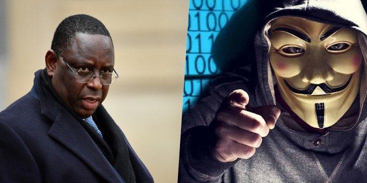 Message d'Anonymous au Pr Macky Sall